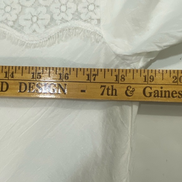 Bleu Clair By Claire Pettibone White Lace Tunic Size M Romantic Cottage Cotton - Picture 8 of 10